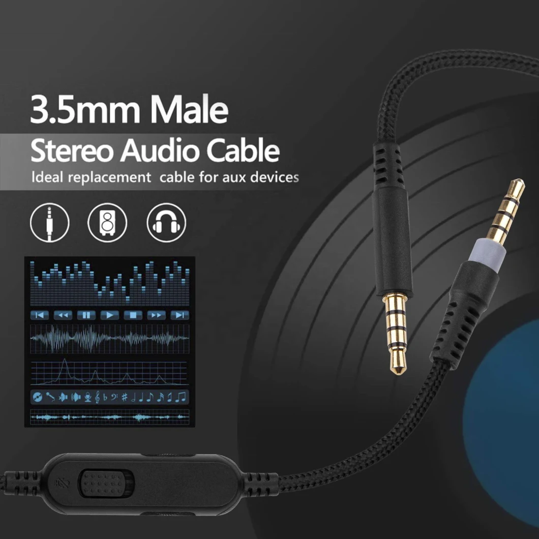 Portable Audio Cable Headphone Cable Audio Cord Line for Hyperx Cloud Mix Cloud Alpha Gaming Headsets Accessories