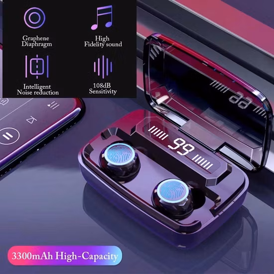 M11 Mini impermeable Tws pantalla LED inalámbrica teléfono auricular Bluetooth