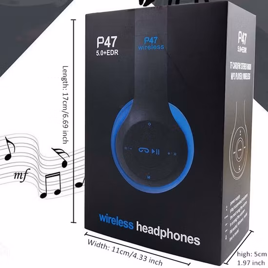 P47 Diadema inalámbrica con cable plegable Bluetooth SD TF MP3 Auriculares