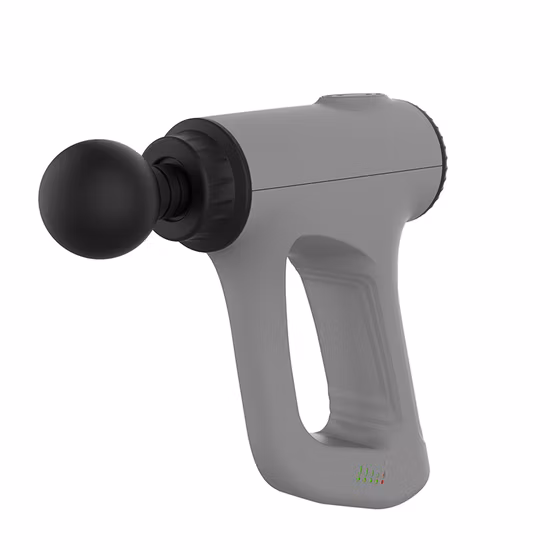 Pistola de fascia corporal de percusión muscular eléctrica con logotipo privado, pistola de masaje portátil con pantalla LCD de 8 cabezas